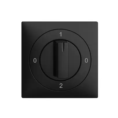 Kit frontale EDIZIOdue 0-1-0-2 60×60mm nero per interruttore rotativo 