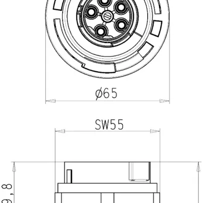 Prise Wieland M25…1.5mm² 5L noir 