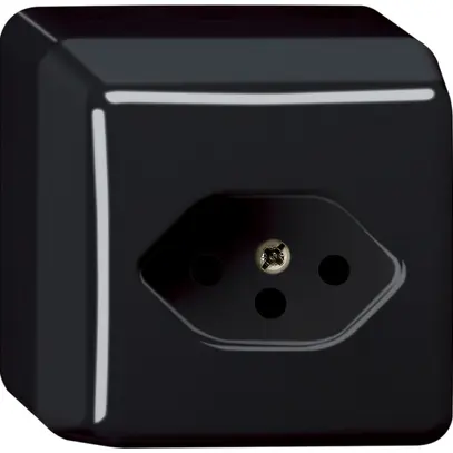 Prise AP basico type 13 noir 
