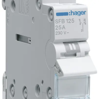 Invertitore AMD Hager SFB 25A 230V 0 chiusura 0 apertura 1 invertitore 1UM 