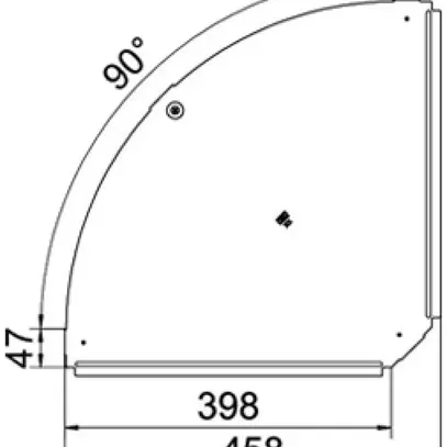 Couvercle BET RBD 90° 400mm acier zingué en continu zinc-aluminium 
