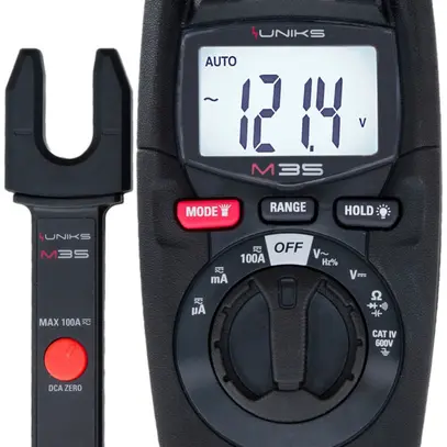 Multimètre avec pince ampèremétrique UNIKS UN.M35 TRMS 600V 100A AC/DC 