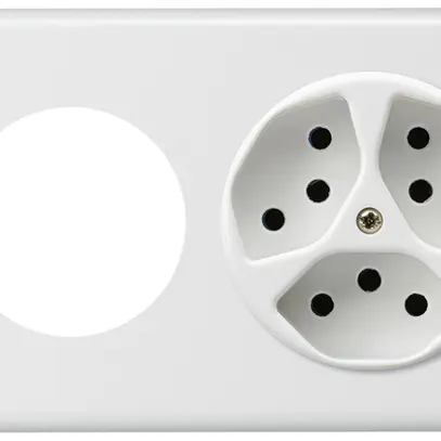 Combinazione INC Hager basico I-I orizzontale Ø43mm+tipo 13 bianco 