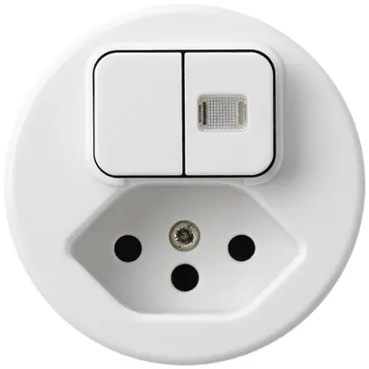 Einsatz zu Leuchtkombination 2×A-R/1L+T13 basico weiss 1 Linse mit Kinderschutz 