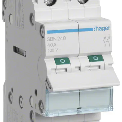 Interruttore AMD Hager 40A 400V 2 chiusura 0 apertura 0 invertitore 2UM 