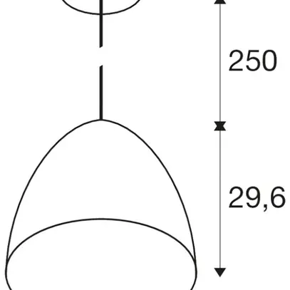 Lampada sospesa SLV PARA CONE 30 E27 1×60W Ø302mm rame 
