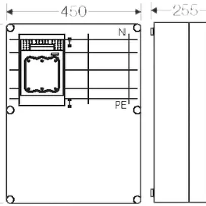 NH-Gehäuse Hensel Mi, 1×NH 1, mit Sammelschiene, 630A, 5-polig 