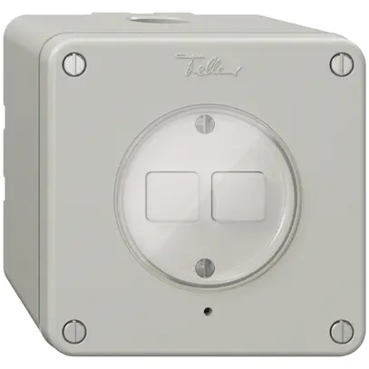Interrupteur AP 2K/2T NEVO Wiser gris clair 