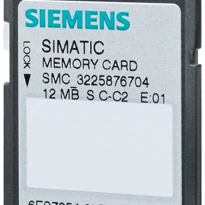 Scheda di memoria Siemens per SIMATIC S7-1x00, scheda SD flash-EPROM 12MB 