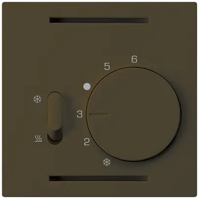 Thermostat Hager kallysto A, avec interrupteur chauffage/refroidissement, brun 