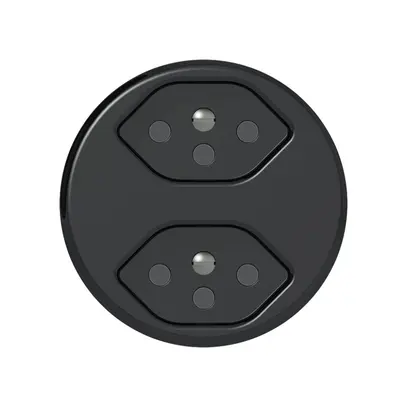 Prise Classic E 2×T13 noir 