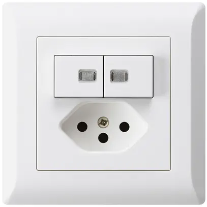 UP-Leuchtkombination 1/3+3/1P+T13 weiss kallysto.line 2 Linsen mit Kinderschutz 