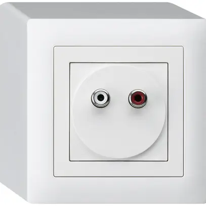 Prise de raccordement AP kallysto audio RCA blanc 