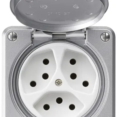 Presa INC robusto 3×tipo 13 alluminio per combinazione 