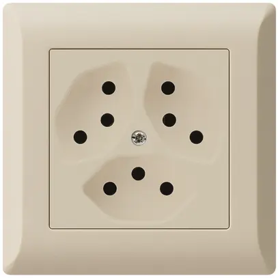 Prise ENC kallysto.line 3×T13 beige avec sécurité enfants 