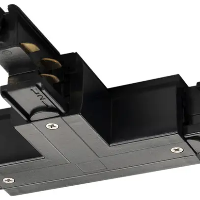 Raccordo a T SLV per binario conduttore S-TRACK DALI 3f, PE a sinistra, nero 