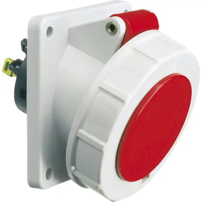 Prise INC CEE Bals 5P 16A 400V 6h rouge IP67 nick.QC obliq. 