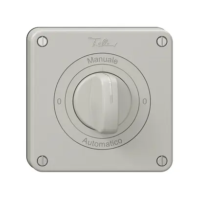 Interruttore rotativo NEVO N.CO 2/1 L, manopola, KS, 0-Manuale-0-Automatico, grc 