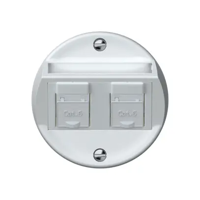 Scatola di raccordo origin 2×RJ45 8(8) cat.6 obliquo 60×60mm bianco 