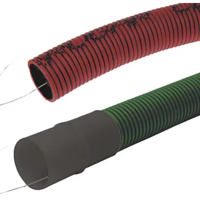 Tubo di protezione cavi PE con filo 140mm rosso 