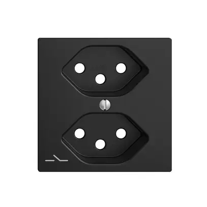 Placca frontale 2×T13,S EDIZIOdue nero 