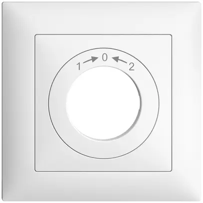 Kit frontal EDIZIOdue 1->0<-2 88×88mm blanc pour interr.à clé 