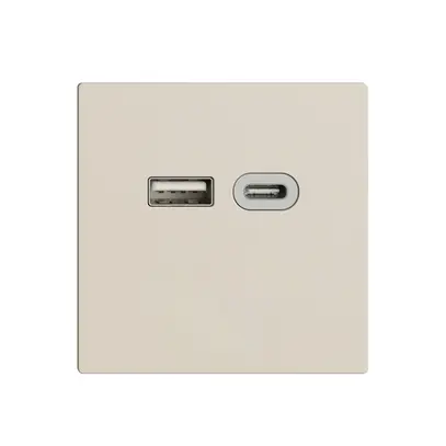 Presa USB 18W tipo A + tipo C Feller EDIZIOdue F 230V 3600mA crema 