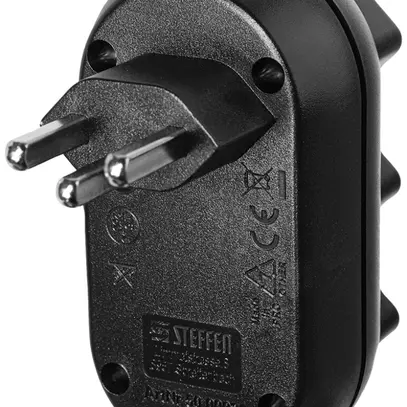 Fiche multiple Steffen STRONG 3×T23 16A 250V IP20 noir 