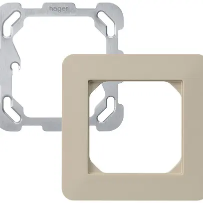 Intestazione INC Hager kallysto.trend 1×1 94×94mm beige 