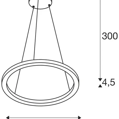 Luminaire suspendu LED SLV ONE 60 UP/DOWN DALI 25W 800lm 3000/4000K noir 