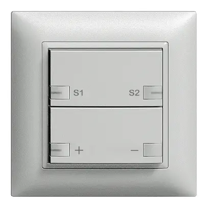 UP-Taster ZEP Universaldimmer Szene 1K/2T mit LED EDIZIOdue silver 