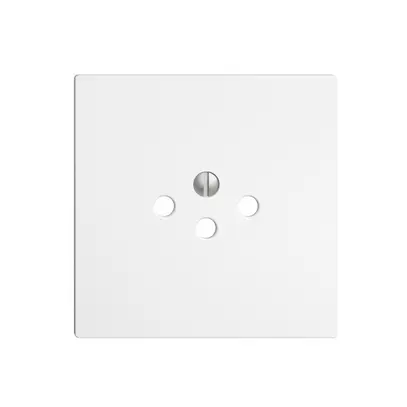 Plaque frontale EDIZIOdue T12 blanc pour prise 