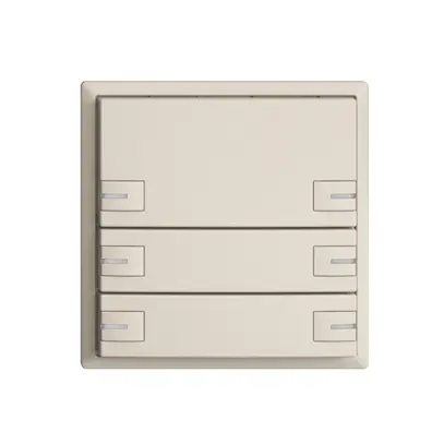 Pulsante KNX RGB EDUE, 250mW, c.LED RGB, 6×pulsante, com.1×tasto, crema 