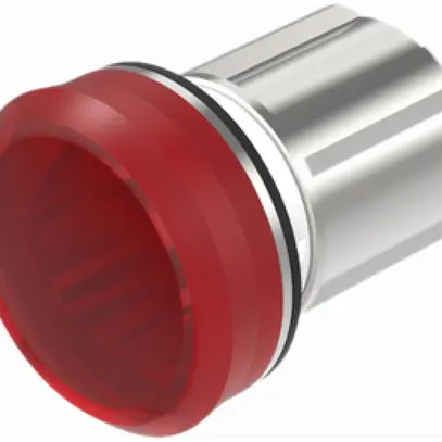 Segnale luminoso INS EAO45, rosso illum.multidir., metallo argento 