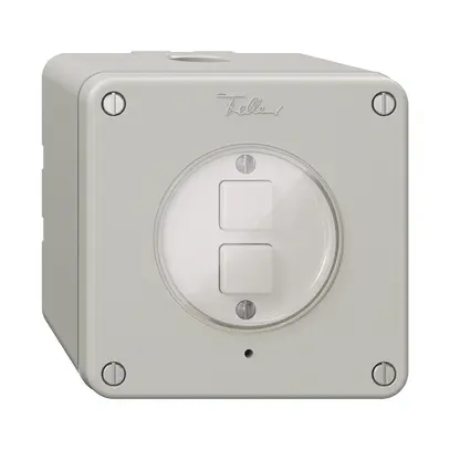 Pulsante KNX NAP 2× NEVO RGB con sensore di temperatura, grigio chiaro 
