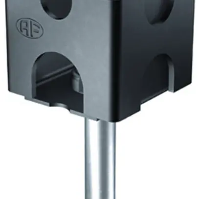 Supporto per filo Quadro 6…10mm inoss.ne, con vite 5×40mm 