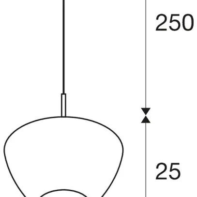 Luminaire suspendu SLV ANTILO CONVEX E27 1×0…40W Ø290mm blanc 