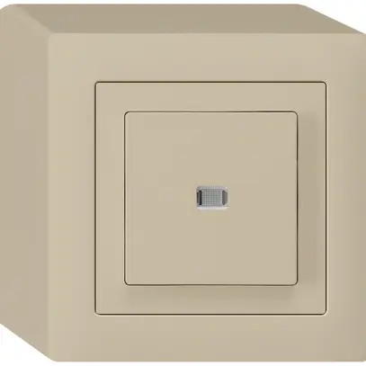 Contact à poussoir lumineux AP kallysto AR/1L beige 