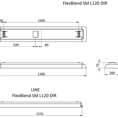 Plafoniera LED FlexBlend StandAlone SM340C 36S/940 SRD PCS U4 L120 bianco 