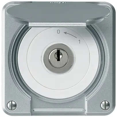 Contact pivotant à clé ENC robusto IP55 aluminium avec clapet 2P p.combinaison 