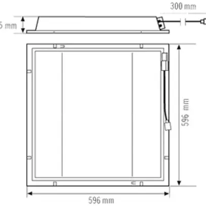 Set di lampade LED INS ESYLUX CELINE-2 600×600 4×30W 840 18400lm opale 