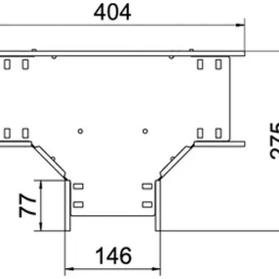 Pezzo a T BET RT 110×150mm acciaio zincato a nastro 