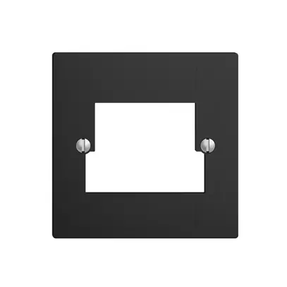 Plaque frontale 2×TT,2×RJ45 noir ITplus ITM EDIZIOdue 