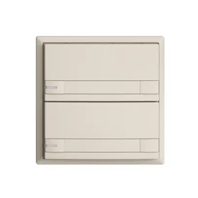 Pulsante KNX RGB EDUE, 250mW, c.LED RGB, carta, 2×pulsante, com.2×tasti, crema 