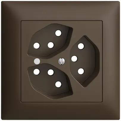 Kit frontal ENC EDIZIOdue coffee 88×88mm 3×T13, lentille, 