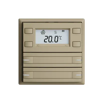 Poussoir RTH ENC KNX 4× EDIZIOdue F sand, avec pap.+LED RGB 