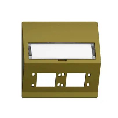 Kit montaggio INS EDIZIOdue F uscita obliqua 2×R&M cat.6A/LC speciale, olive 