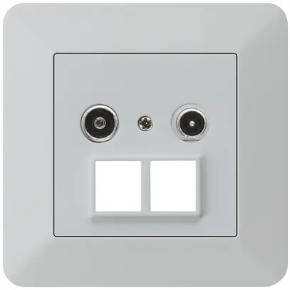 Prise multimédia ENC kallysto.trend R/TV 23dB 2GHz gris clair 