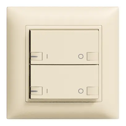 Poussoir ENC ZEP 2c/2t ON-OFF avec LED EDIZIOdue crema 