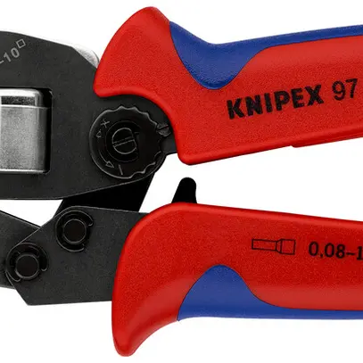 Pinza di serraggio KNIPEX auto-egolante per capicorda 190mm 0.08…16mm² 